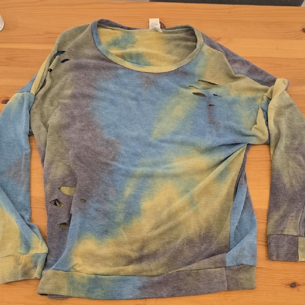 7th Ray Multicolor Tie-Dye Top